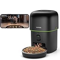 Automatic Cat Feeders with Camera - 5G WiFi App Control 1080 HD Video with Night Vision, 2-Way Audio 2L/4L Cat Food Dispenser Easy to Use and Clean, Timed Pet Feeder Also for Dogs