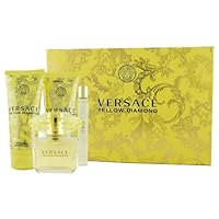 Versace Versace Yellow Diamond Women Giftset (Eau De Toilette Spray, Shimmering Body Gel, Refreshing Bath and Shower Gel, Eau De Toilette Rollerball Mini)