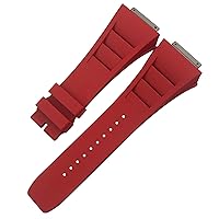 19mm Quality Rubber Watchband Replacement For Richard Mille RM035 011 055 030 Black White Red Metal Interface Watch Strap