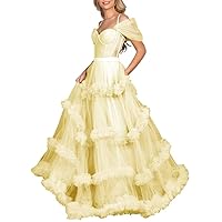 Tulle Ball Gown Prom Dresses for Women Sweetheart Off Shoulder Evening Gowns Long Homecoming Dresses for Teens