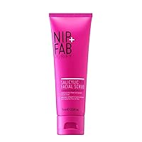 Nip + Fab Salicylic Acid Fix Scrub for Face with Vitamin E & Volcanic Rock Exfoliating Facial Cleanser Exfoliant for Pores and Oil Control, 2.5 Fl Oz