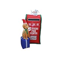 Impact Canopy Christmas Inflatable Decoration, Outdoor Holiday Lighted Mailbox with Dog, 6' Tall