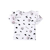 Big Girls Tops Size 16 Spring Summer Cartoon Cow Print Short Sleeve T Shirt Tops Clothes Kids Long Sleeve T Shirt