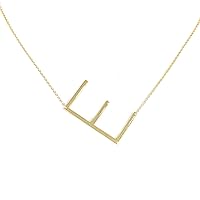 Gold Over Sterling Silver Large Sideways Letter Necklace, 16