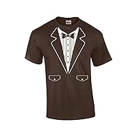 Funny Formal Tuxedo with Bowtie Classy Men's Short Sleeve T-Shirt Humorous Wedding Bachelor Party Retro Tee