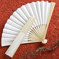 Fashion Craft White Folding Fan, 8