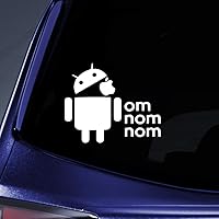 Bargain Max Decals - Android Eating Apple Nom Nom Nom Sticker Decal Notebook Car Laptop 6