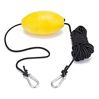 MOOCY 30 ft. Marine Rope Tow Line, Buoy Ball Float Leash & Stainless Steel Hook for Anchors at The Beach, Lake, or Sandbar Water-Find Your Anchor-Prevent Accidental Hitting or Stepping on Anchors