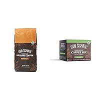 Organic Mushroom Ground Coffee with Instant Coffee Singles for Focus and Immune Support