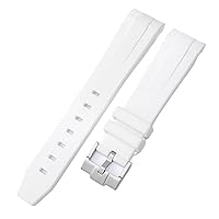 RAYESS For Omega Swatch MoonSwatch Curved End Silicone Rubber Bracelet Men Women Sport Watch Band Accessorie 20mm