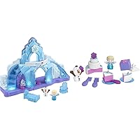Fisher-Price Disney Frozen Little People Toddler Toy Playset, Elsa’s Ice Palace with Olaf and Other Figures, 10+ Party Play Accessories