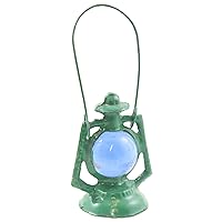 Melody Jane Dolls Houses Dollhouse Green Oil Lamp Lantern Miniature Ornamental Accessory 1:12 Scale