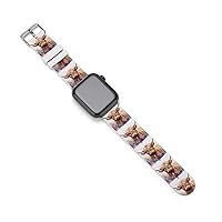Highland Cow Watercolour Silicone Iwatch Straps 38mm/40mm 42mm/44mm Replacement Quick Release Watch Band