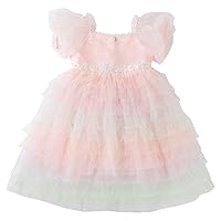 Girls' Summer Princess Dress,New Children's Western Style Dress,Little Girl Shiny Fluffy mesh Cake Dress.