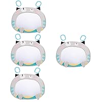 4pcs Interior View Mirror Glass Cognitive Mirror Rearview Mirror Baby