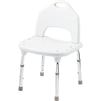 Moen DN7060 Home Care 22-Inch W x 19.25-Inch D Adjustable Height Bath Safety Shower Chair, Glacier
