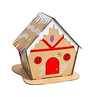 LED House Model Gingerbread LED House Log Cabin Christmas Village Gingerbread House Decorating Kit DIY Christmas House Material Clay Xmas Table lamp 3D Three-Dimensional Dome Light
