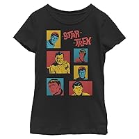 Star Trek Girl's Pop Characters T-Shirt, Black, X-Large