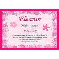 Eleanor Personalized Name Meaning Certificate