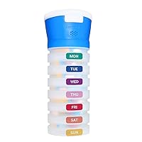Talking Pill Cap with 7 Compartments, Speaks Messages to Take Pills and When Last Opened. USB Rechargeable, Bluetooth w/Free App