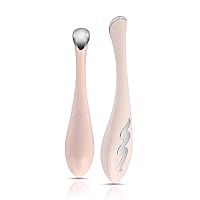 Ionic Heated Eye Massager Wand, Ms.elec, Sonic Eye Treatment Pen for Puffiness and Crow's Feet, High Frequency Vibration for Anti-Aging, Anti-Wrinkle, Relieves Dark Circles, Battery Operated