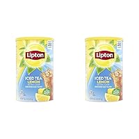 Lipton Iced Tea Mix, Lemon Tea, Sweetened Iced Tea, Makes 28 Quarts (Pack of 2)