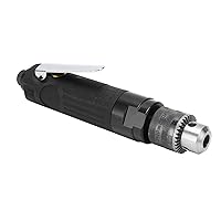 Straight Pneumatic Drill, 2200rpm Air Power Drill, 3/8 Inch Mini Air Drill Pneumatic Drilling Engraving Polishing Tool with Key & Air Inlet Fitting for High Speed Grinding