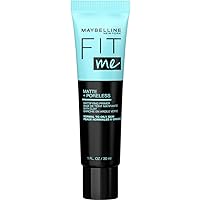 Maybelline Fit Me Matte + Poreless Mattifying Face Primer Makeup With Sunscreen, Broad Spectrum SPF 20, 16HR Wear, Shine Control, Clear, 1 Count