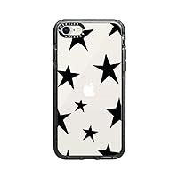 CASETiFY Impact Case for iPhone SE (2020/2022) and iPhone 7/8 - Stars Black - Clear Black