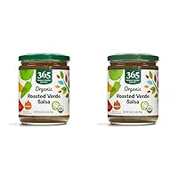 365 by Whole Foods Market, Organic Roasted Verde Salsa, 16 Ounce (Pack of 2)