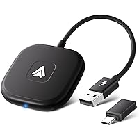 Android Auto Wireless Adapter,Wireless Android Auto Car Adapter/Dongle Plug and Play Car Play for Factory Wired Android Auto in All Cars - Low Latency and Easy to Install