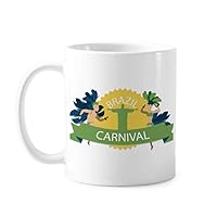 Mount Corcovado Hula Brazil Carnival Mug Pottery Ceramic Coffee Porcelain Cup Tableware