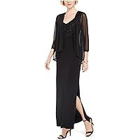 Connected Apparel Womens Embellished Gown Dress