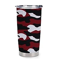 Gamecock Camouflage Print Coffee Mug Insulation Travel Tumbler Durable Water Cup with Lids for Cold & Hot Drinks 17 Oz