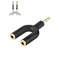 CableCreation 10FT 3.5mm Aux Cable Bundled with Headphone Splitter Adapter