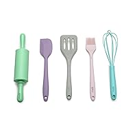 melii 5 Piece Real Mini Baking Tool Set, Cooking Tools for Kids