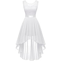 BeryLove Women's 2024 Prom Dress Formal Wedding Guest Dress Sleeveless Lace Cocktail Dresses
