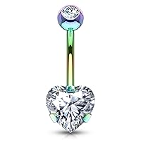 Curved Barbell Christina Vertical Hood VCH Heart Jewelry Piercing 1/2