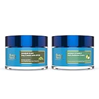 Blue Nectar Natural Face Moisturizer with SPF 30 and Vitamin C Face Cream Combo for Glowing Skin and Dark Spots (2.*1.7 Oz)