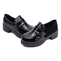Women's Loafer Shoes Low Top Japanese Students Maid Uniform Dress Oxford Shoes