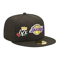 New Era Men's Los Angeles Lakers Black 17x NBA Finals Champions Crown 59FIFTY Fitted Hat