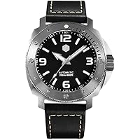 San Martin Mens Automatic Watches 43mm Diver Military Mechanical Wristwatch Sapphire 20ATM Luminous Steel Bezel