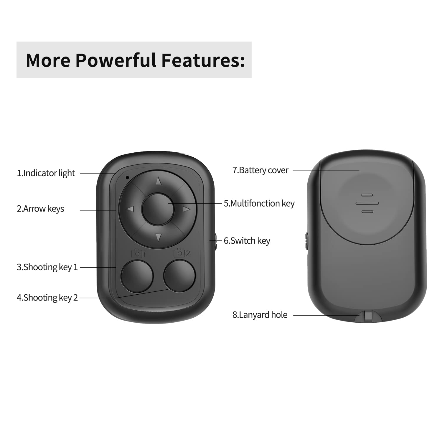 TIK TOK Bluetooth Remote Control,Kindle App Bluetooth Scrolling Page Turner for iPhone iPad Android, Camera Shutter Remote Control, 7 Buttons Support Tiktok Video Recording/Play/Pause/Give a Like
