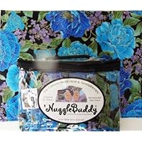 'NUGGLEBUDDY Moist Heat & Aromatherapy Organic Rice Bag / Pack for Microwave. Cold Pack. Elegant, Premium Floral Tapestry Fabric with 
