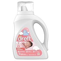 Dreft Stage 1: Newborn Baby Liquid Laundry Detergent, 32 loads, 46 fl oz