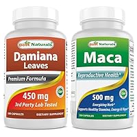 Best Naturals Damiana Leaves 450 mg & Maca 500 mg