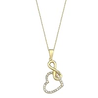 100% 14k Real Gold Necklace - Dainty Charm Necklaces for Women, Girls, Girlfriend | Pendant Jewelry for Her Birthday, Valentines | Mothers Day Gifts for Mom & Grandma from Daughter | 18''