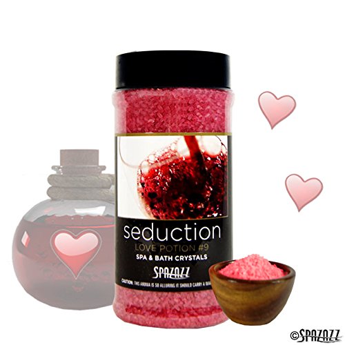 Spazazz SPZ-505 Set The Mood Crystals Container Bath Minerals, 17-Ounce, Love Potion No.9 Seduction