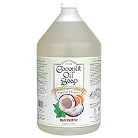 NutriBiotic Pure Coconut Oil Soap, Peppermint & Bergamot, 1 Gallon | Certified Organic, Unrefined, Biodegradable, Vegan & Made without GMOs, Gluten, Parabens or Sulfates | Fluid, Liquidy Soap