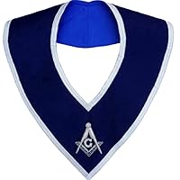 Masonic Master Mason Collar Blue Velvet Hand Embroidered